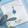 Something Blue Four Leaf Clover Bouquet Charm, thumbnail 1 of 6