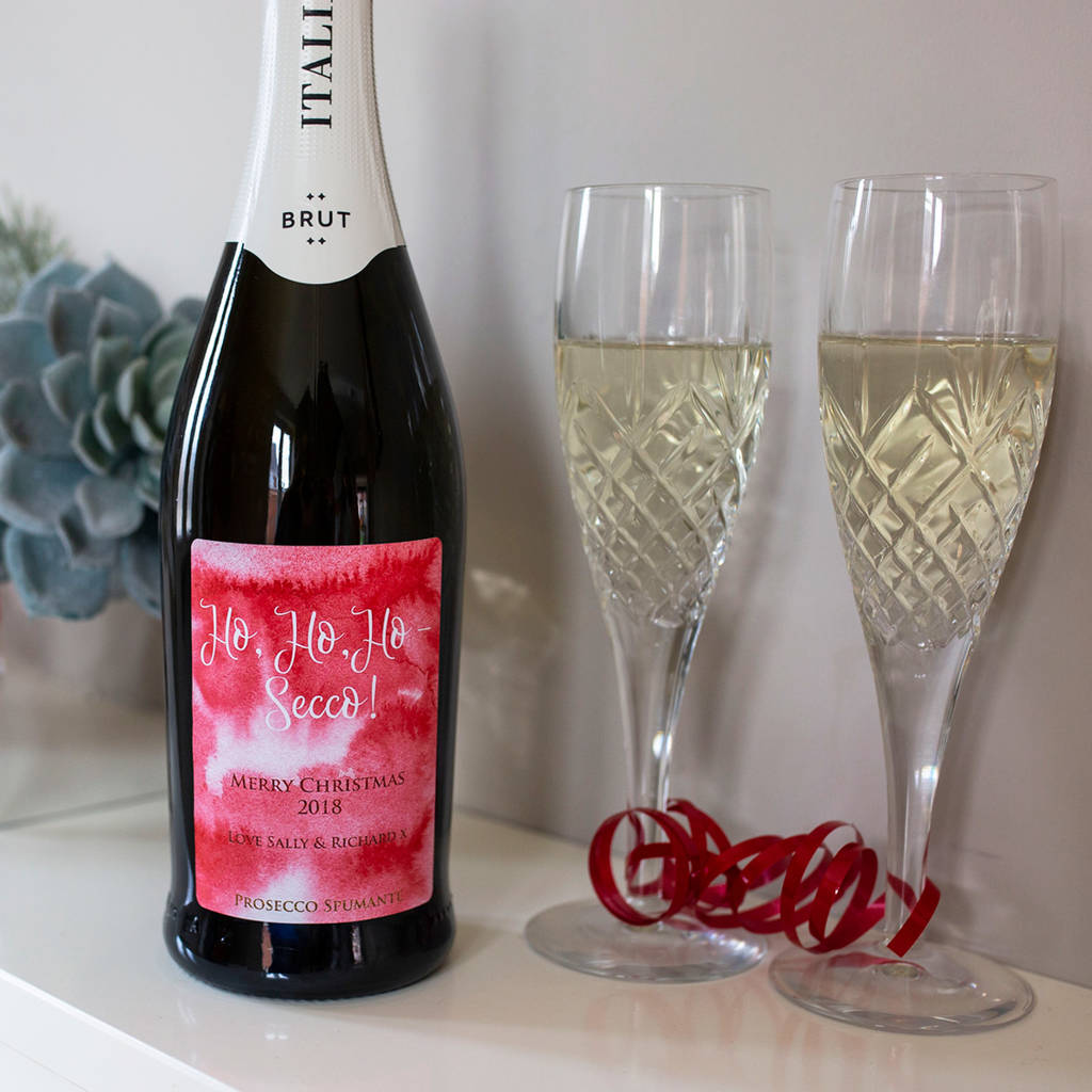 Watercolour Christmas Prosecco Gift By BOTTLE BAZAAR ...