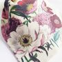 Organic Cotton Peony Print Reusable Pouches With Eco Satin Ribbon, thumbnail 2 of 7