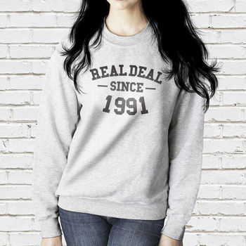 Personalised Real Deal Unisex Sweatshirt, 2 of 5