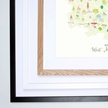 Map Of West Midlands Art Print, 5 of 5