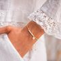 Delicate Anja Pearl Slider Personalised Bracelet, thumbnail 1 of 7