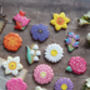 Hand Iced Rose June Birth Flower Letterbox Biscuit, thumbnail 3 of 5