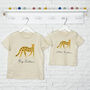 Leopard Brother Sister Matching T Shirt Set, thumbnail 2 of 4