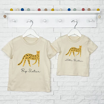 Leopard Brother Sister Matching T Shirt Set, 2 of 4