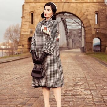 43' Swing Coat In Green Vintage 1940s Style, 3 of 3