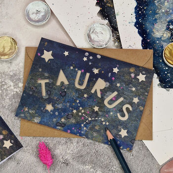 Taurus Zodiac Card, 2 of 7