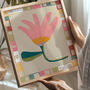 Pink Bohemian Flower Print, thumbnail 2 of 2