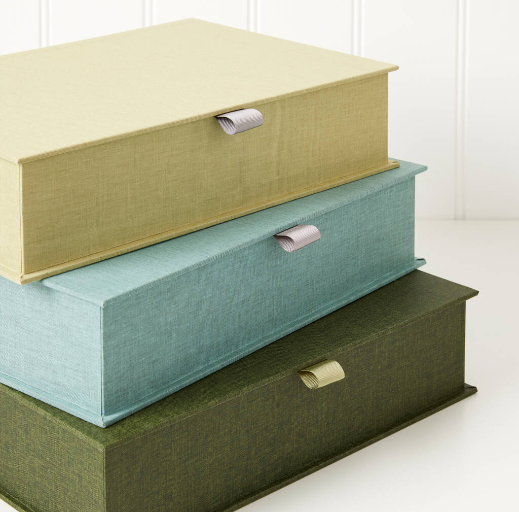 Luxury Personalised Boxfile In Linen, 1 of 8
