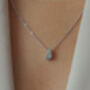 Teardrop Initial Necklace Gold Vermeil / Sterling Silver, thumbnail 4 of 4