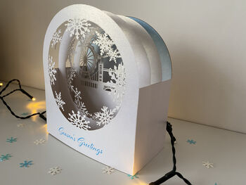 Snow Globe London Skyline 3D Pop Up Card, 3 of 5