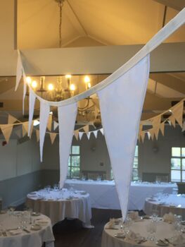 White Cotton Fabric Bunting, 3 of 3