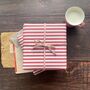 Burgundy Wide Stripe Paper Fibre Wrapping/Patterned Paper Sheet, thumbnail 7 of 12