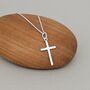 Personalised 925 Silver Confirmation Cross Necklace, thumbnail 2 of 3