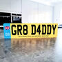 Personalised 'Grandad' Standing Acrylic Number Plate, thumbnail 4 of 6