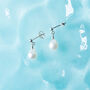 Pearl Drop Stud Earrings Second Light Collection, thumbnail 1 of 4