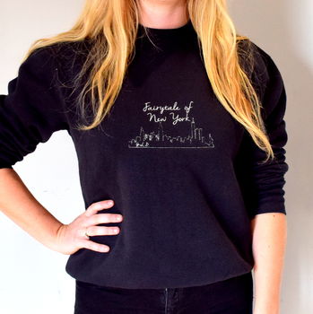 Personalised Fairytale Of New York Embroidered Jumper, 2 of 2