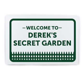 Personalised Welcome To The Allotment/Garden Metal Sign, 3 of 4