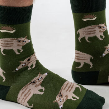 Bamboo Socks | Wild Boar Socks | Animal Socks | Eco, 3 of 3