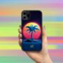 Retro Neon Synthwave iPhone Case 12 13 14 15 Se, thumbnail 1 of 2