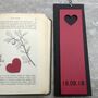 Personalised Heart Leather Bookmark Anniversary Gift, thumbnail 4 of 11