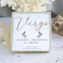 Sterling Silver And Cz Zodiac Earrings – Virgo, thumbnail 1 of 6