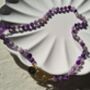 Amethyst And Agate Zodiac Crystal Necklace, thumbnail 9 of 10