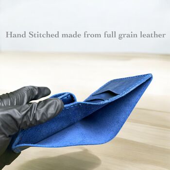 Personalised Embossed Full Grain Handcrafted Leather Wallet, 4 of 10