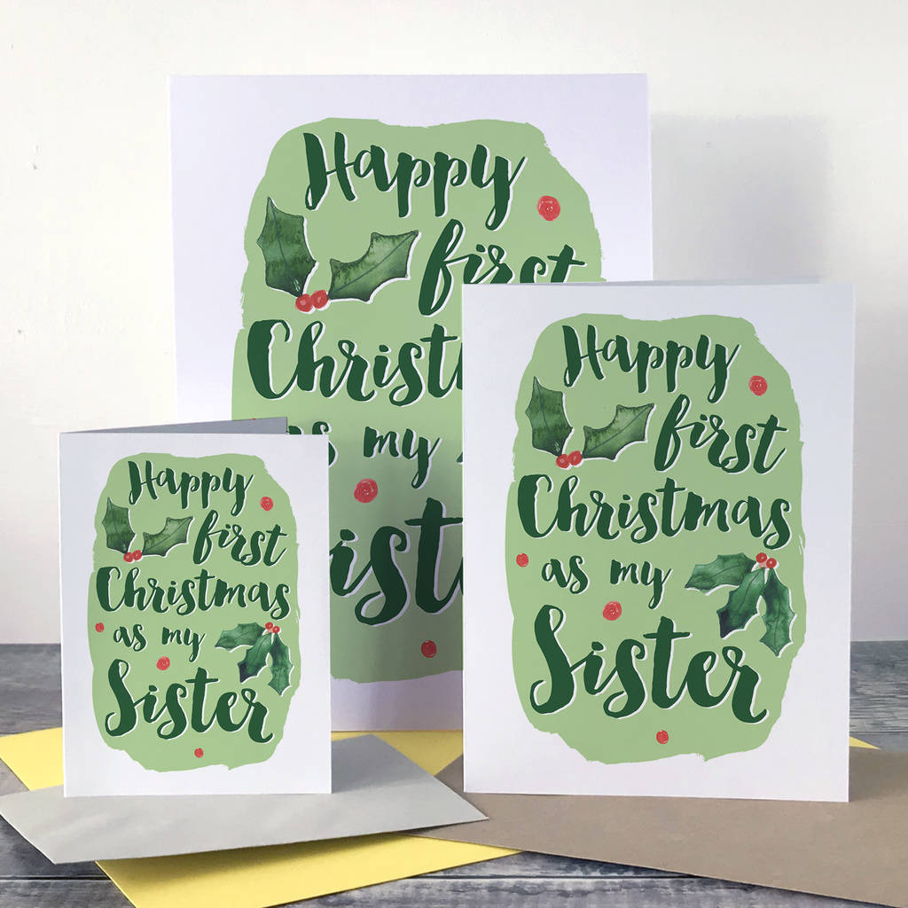 First Christmas As My Sister Card By Alexia Claire | notonthehighstreet.com