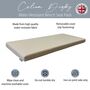 Beige Two Sided Water Resistant Garden Bench Seat Pad, thumbnail 4 of 5
