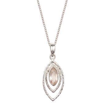 Infinity Love Rose Quartz Sterling Silver Necklace, 3 of 10