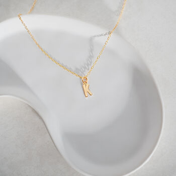 Vermeil Gold Initial Necklace, 4 of 10