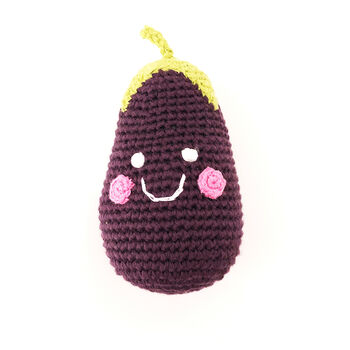 Handmade Friendly Aubergine Fair Trade Toy, 3 of 4