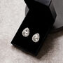 Silver Plated Teardrop Crystal Stud Earrings, thumbnail 1 of 3