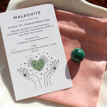 Malachite Crystal Sphere Gift – With Pouch And Card, 2 of 9