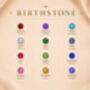 Personalised Name Heart Pendant Necklace With Birthstone Symbol, thumbnail 7 of 12