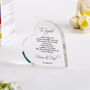 Daughter In Law Wedding Day Heart Plaque Gift, thumbnail 2 of 5