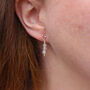 Rose Quartz Droplet Earrings, thumbnail 3 of 4