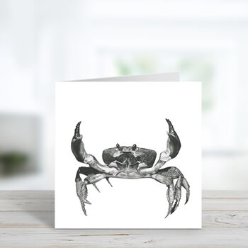 Sarin The Crab Luxury Hand Drawn Greeting Card, 2 of 2