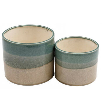 Kefalonia Set Of Two Dipped Plant Pots, 2 of 6