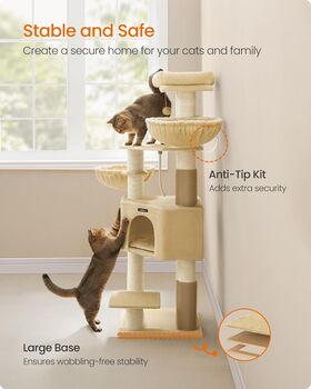 Heavy Duty Cat Tower With Scratching Posts And Caves, 8 of 11