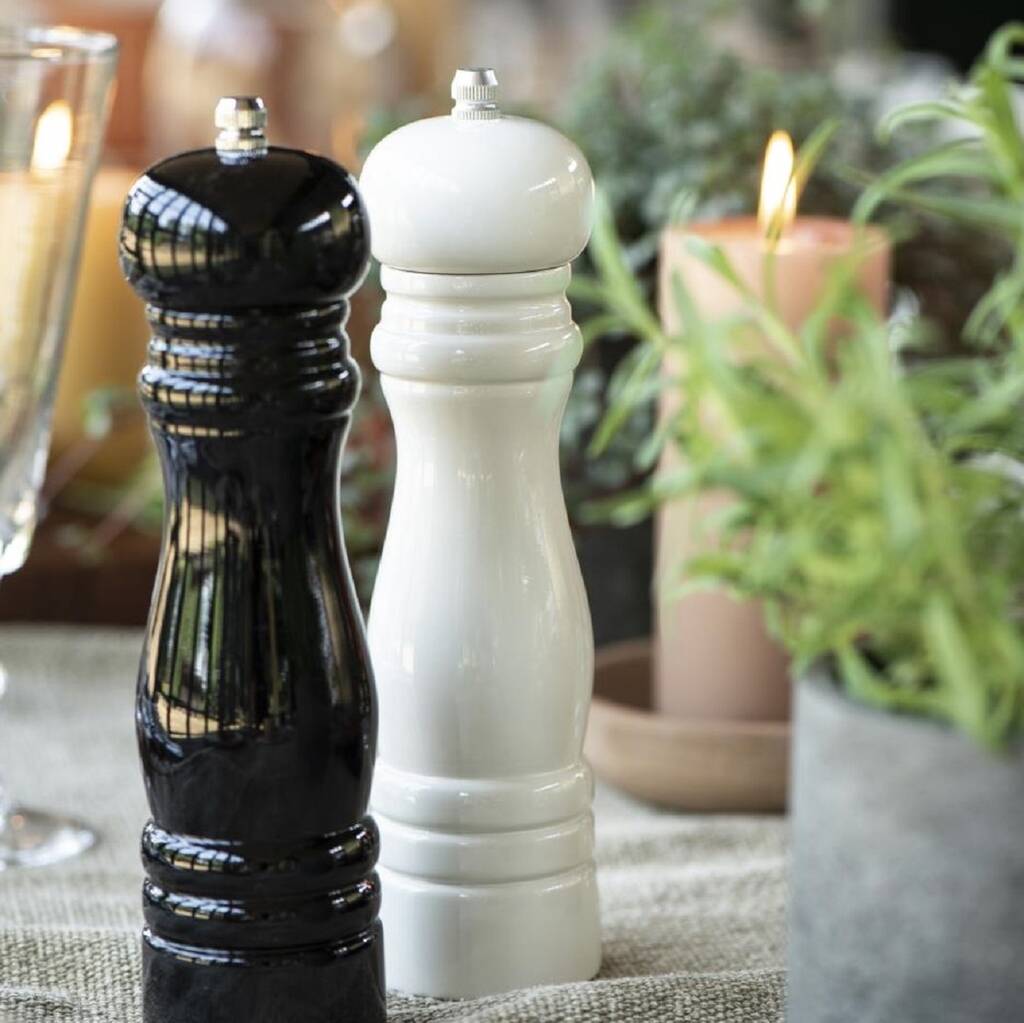 White Salt And Pepper Mill Set By Marquis & Dawe