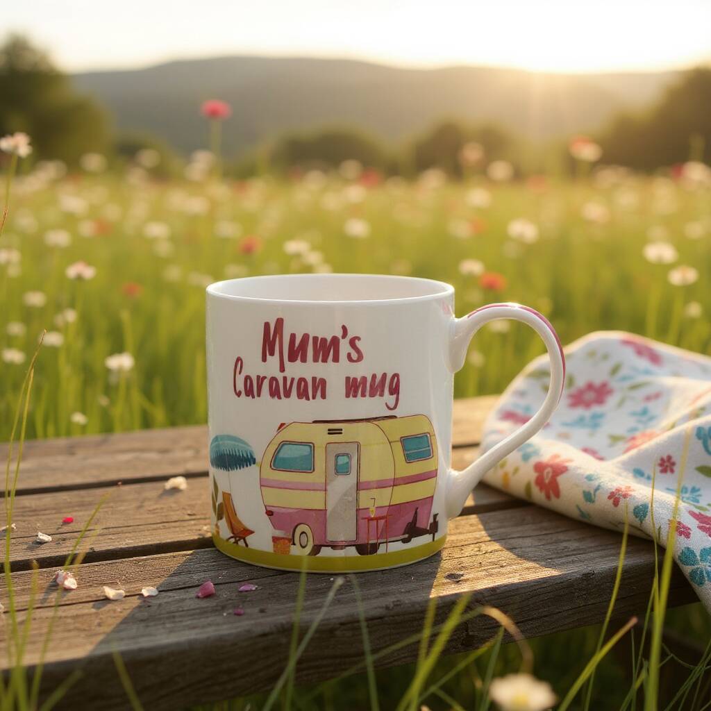 Fine China 'Mum's Caravan Mug', 1 of 2