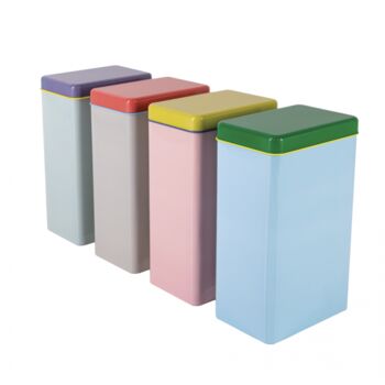 Set Of Four Colourful Storage Tins, 4 of 4