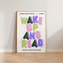 Wake Up And Read Colourful Retro Wall Art Print, thumbnail 8 of 10