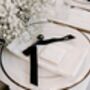 Narrow Velvet Bow – Embroidered With Initials Place Setting Bow, thumbnail 6 of 9