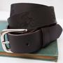 Engraved Cyclists Leather Belt, thumbnail 4 of 10