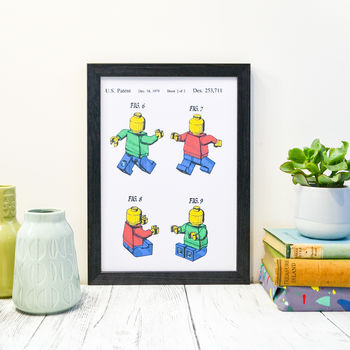 Framed Lego Man Sheet Two Patent Art Print, 2 of 6