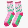 Women's Bamboo Socks Pink Lily, thumbnail 1 of 4