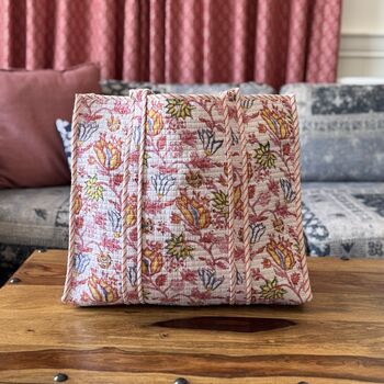 Tote Bag, Beach Bag, Block Print Indian Handbag, 6 of 12